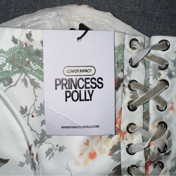 Princess Polly Yamie Bustier Corset Floral Lace Going Out Top - Picture 5 of 7